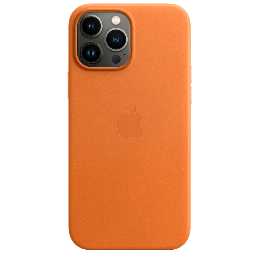 Кожаный чехол с поддержкой MagSafe Apple Leather Case для iPhone 13 Pro Max, Golden Brown (Золотистая охра)