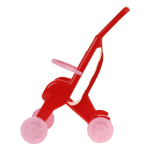 Коляска пластмассовая, красная RRB-113 (32*28*48 см)