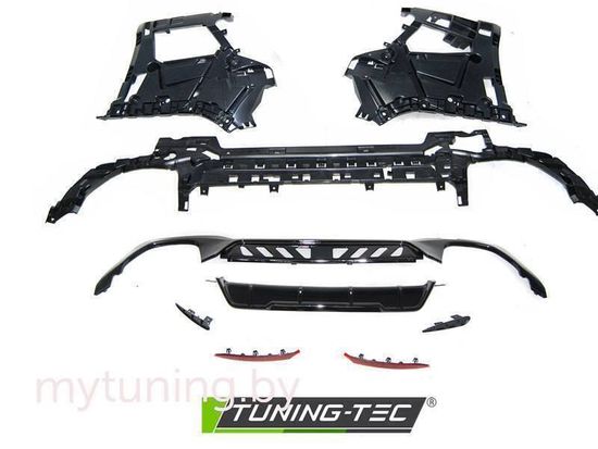 Бампер задний PERFORMANCE STYLE PDC GLOSSY BLACK AP -[ ]--[ ]- для BMW G20 19-