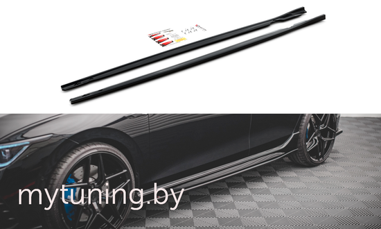 Сплиттеры накладок на пороги для VOLKSWAGEN Golf VIII R (20-...)