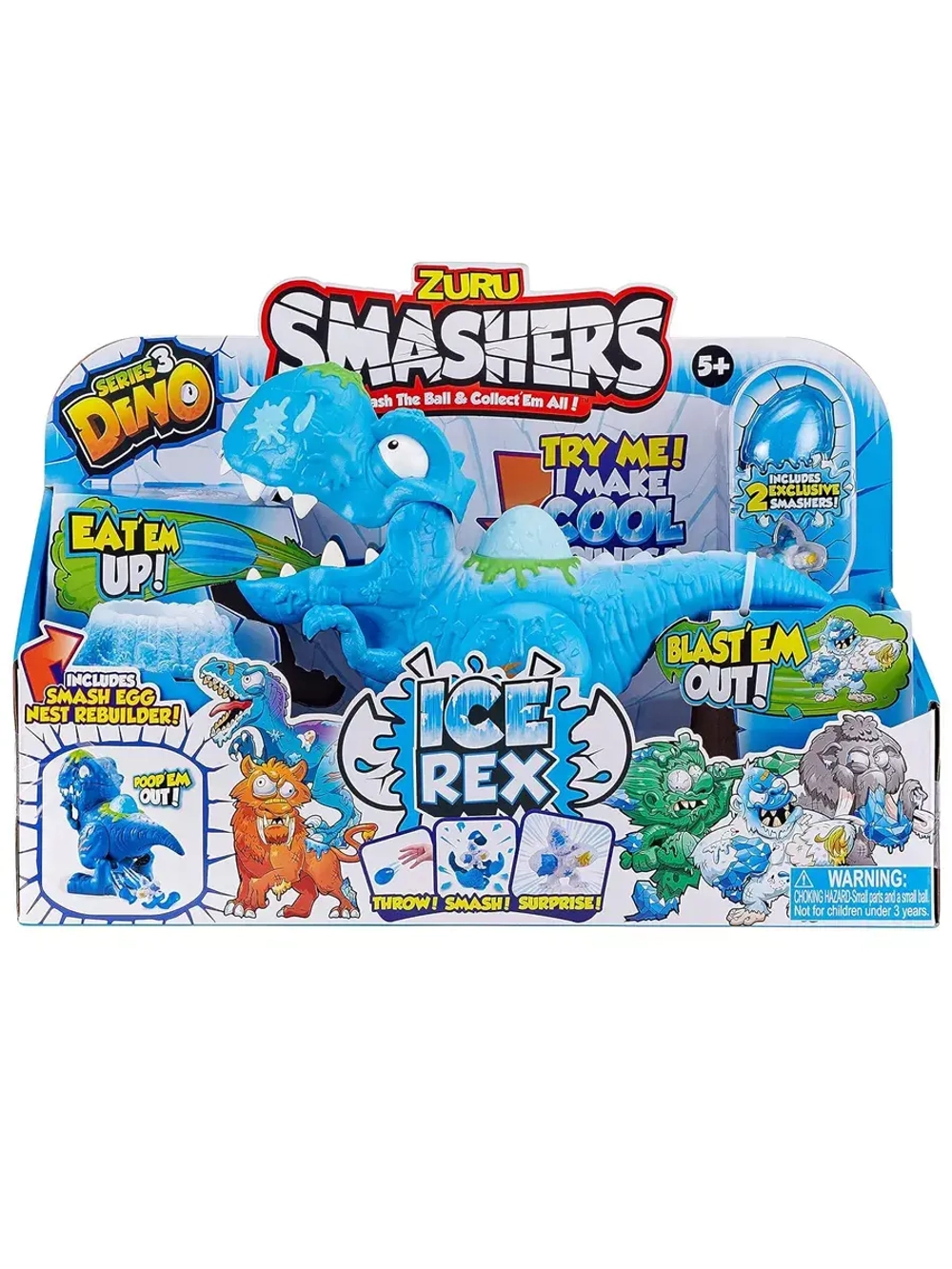 Интерактивная игрушка динозавр яйцо сюрприз Zuru Smashers