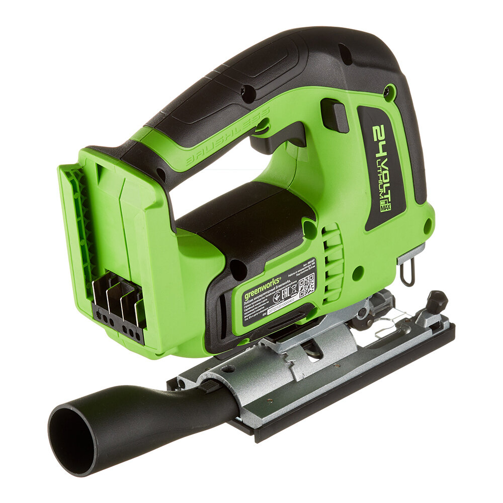 Лобзик аккумуляторный GREENWORKS GD24JS 24В,100мм-дер.,8мм-сталь,б/щ,без АКБ и ЗУ (3601407)