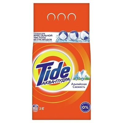 Tide СМС Автомат порошок,Альпийская свежесть (3 кг)
