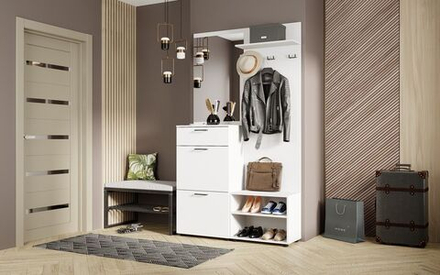 Комплект прихожей "Монтана" Длина1200 мм, Высота – 2100 мм, Глубина – 350 мм, ЛДСП