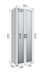 Шкаф с 2 ящиками внутри с зеркалом Бруклин 80Ш