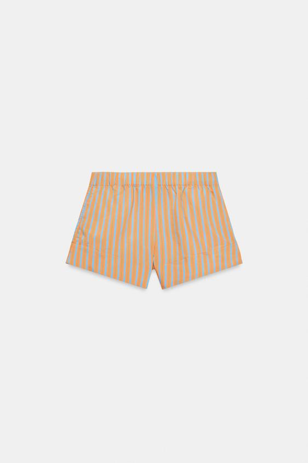 ZARA ШОРТЫ ИЗ ПОПЛИНА В ПОЛОСКУ, ОРАНЖЕВЫЙ