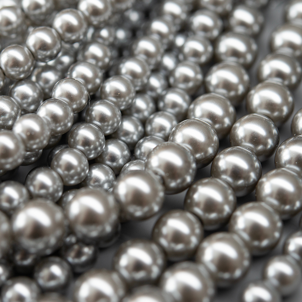 Хрустальный жемчуг, оттенок "Пепельная дымка", шар 8мм