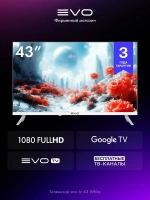 Телевизор 43" White, HD, WiFi, Google TV