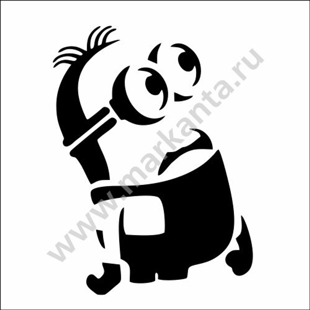 Авто мото наклейка "Миньон"