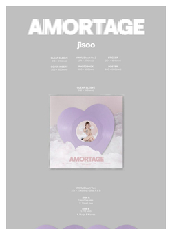 Альбом JISOO - AMORTAGE Mini Album Vinyl HEART Version