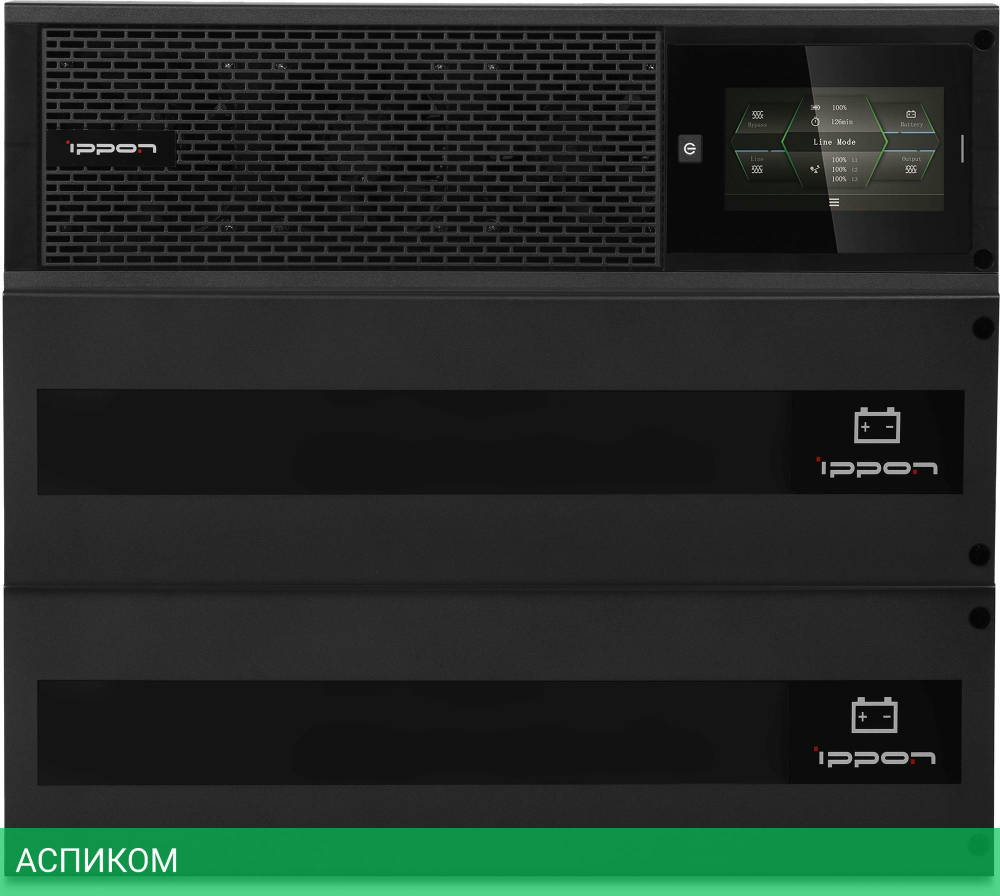Источник бесперебойного питания Ippon Innova Unity RT 3-3 20K 20000Вт 20000ВА черный (1445985)