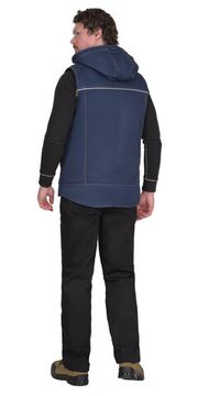 Жилет утепленный "Сириус-Алекс" с капюшоном (т.синий)