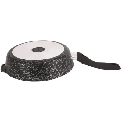 Сковорода глубокая 24см с ручкой «Грация» (черный/серебро) сгчс240а