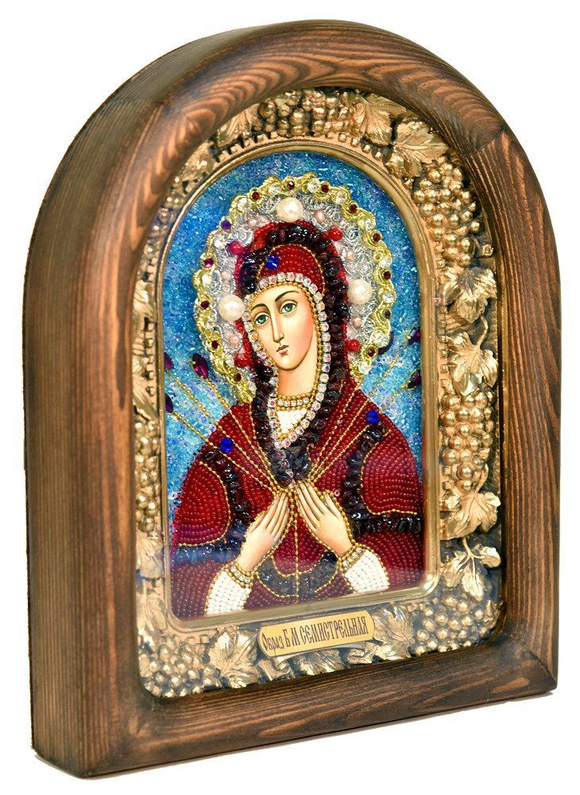 Икона Пресвятая Богородица Семистрельная бисер