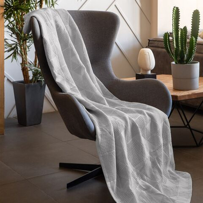 Плед Verossa Холодный серый 180х190 хлопок 100%