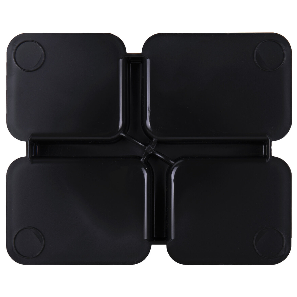 Подставка-органайзер BRAUBERG COMPACT 4 отделения 92х114х102 мм черная 2381 (8 штук в упаковке)