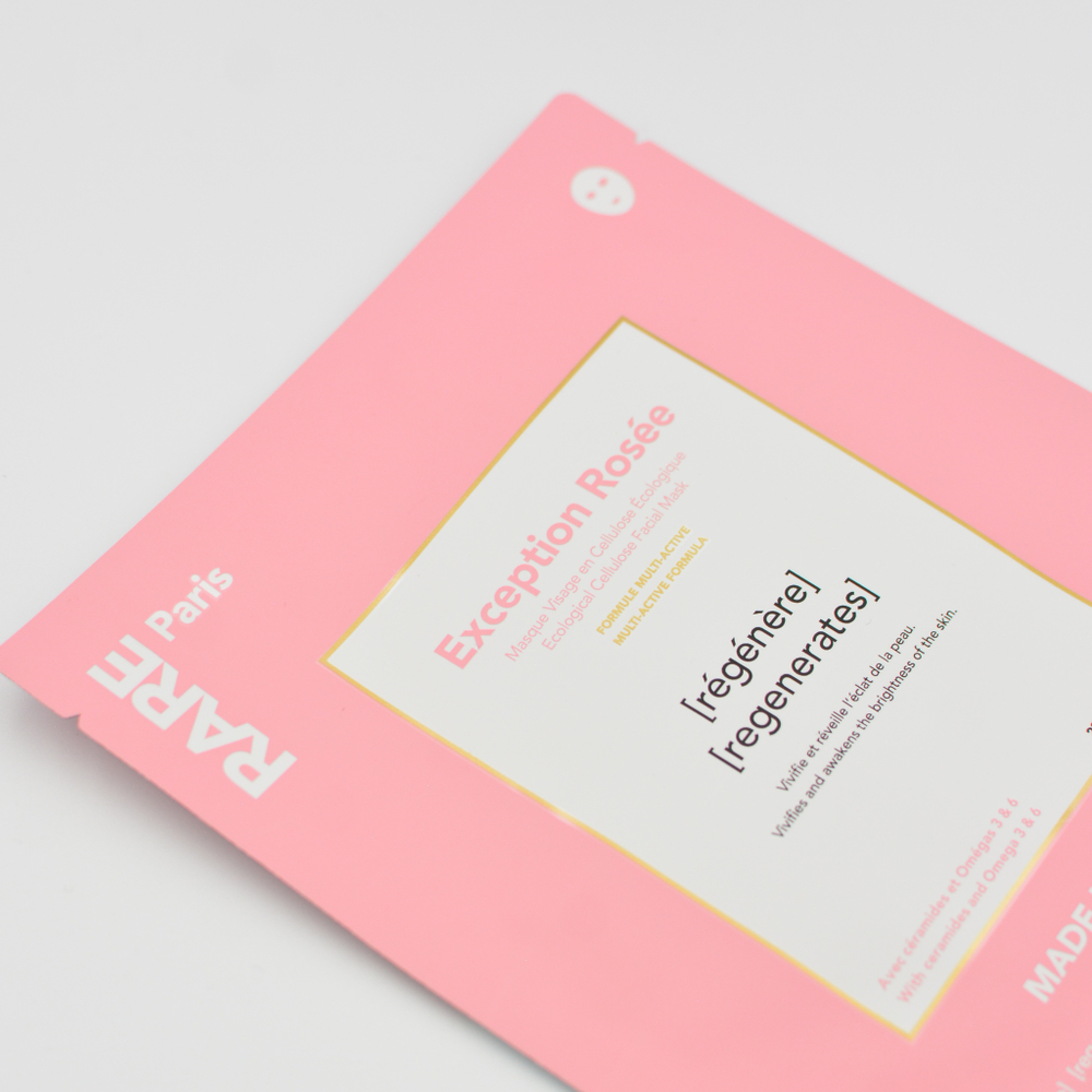 RARE Paris Восстанавливающая тканевая маска для лица Exception Rosée