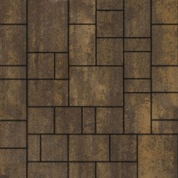 Тротуарная плитка МЮНХЕН - Листопад гладкий Мокко, комплект из 4 видов плит