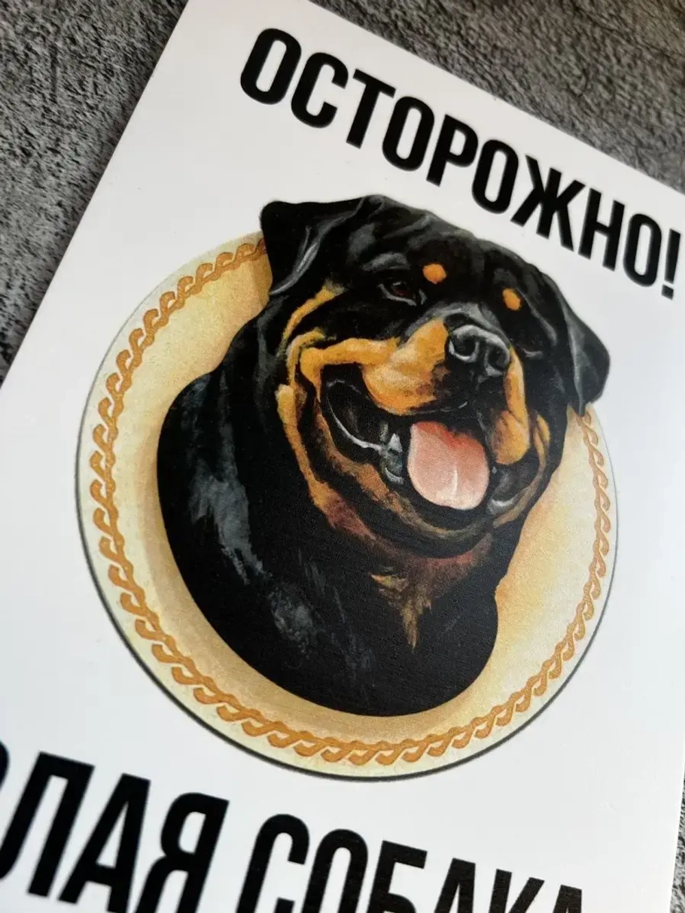 Табличка на дом Осторожно злая собака