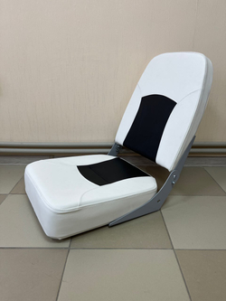 Сиденье на лодку, катер, без крепления, 430х380х200 мм (черный, белый)