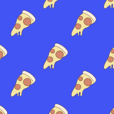 vector illustration, children's drawing pattern, pizza