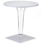 Стол пластиковый Siesta Contract Ice, Ø600х730, серебристый