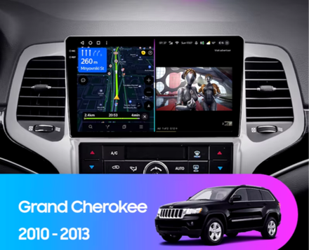 Магнитола для Jeep Grand Cherokee WK2 2010-2013 - Carmedia OL-9254 QLed+2K, Android 13, UIS7870 (DUDU7), CarPlay, SIM-слот