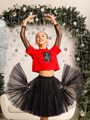 Юбка фатиновая, черная