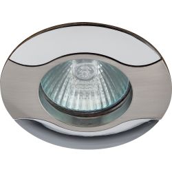 Светильник встраиваемый ЭРА KL18 SN/CH под лампу MR16 GU5.3 сатин никель/хром | Литые встраиваемые светильники