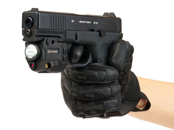 Фонарь подствольный пистолетный Skywoods Merlin 340 люмен, красный ЛЦУ