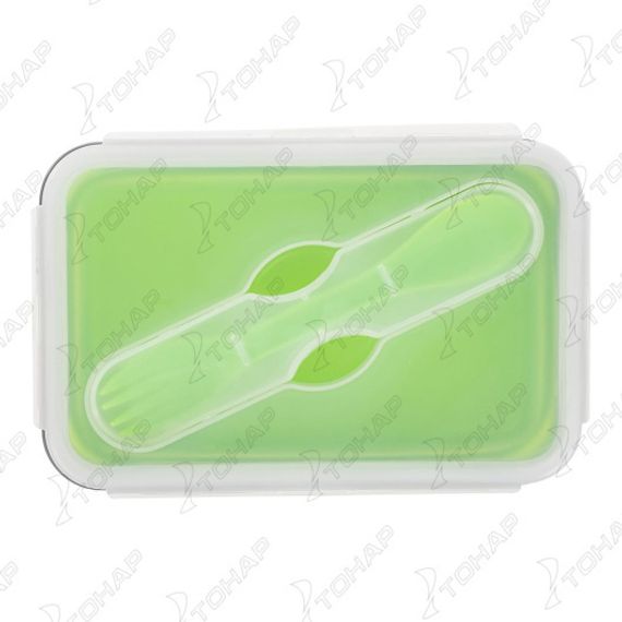 Контейнер силиконовый складной 1000мл с ловилкой (PR-FH015) PR