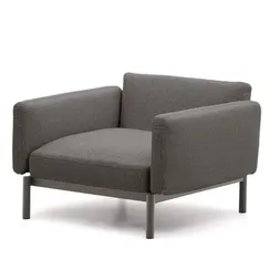 Садовое модульное кресло Sorells из алюминия с серой отделкой