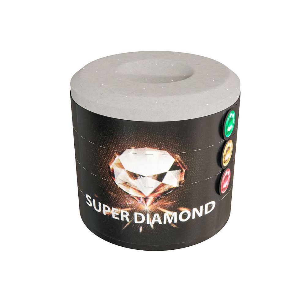 Мел &quot;Super Diamond Grey Round&quot; (серый) черная коробка, круглый