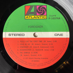 Винтажная виниловая пластинка LP Foreigner Feels Like The First Time (Japan 1977) (Obi)