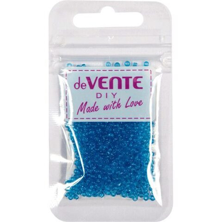 Бисер круглый "deVENTE. Glass"  2 мм, 10гр, стекло, прозрачн., голубой