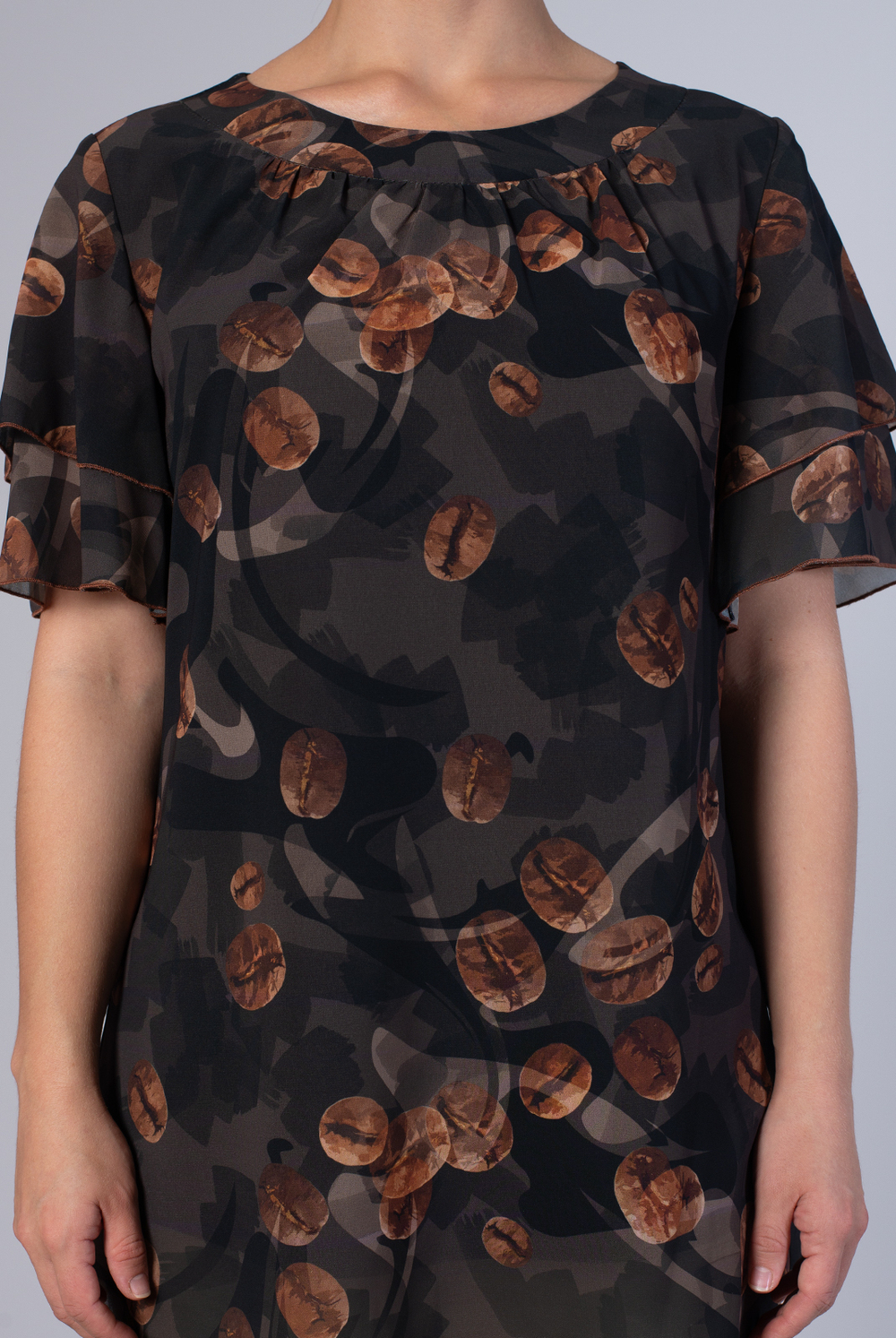 Блузка женская 3692ЛП, Кофе #284Коф093692ЛП