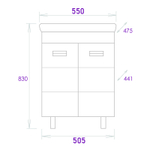 Тумба Onika Балтика-Квадро Black 55.11 белая (105552)