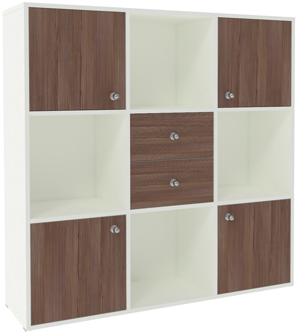 Стеллаж КарИВи Джери Белый  Бодего Темный