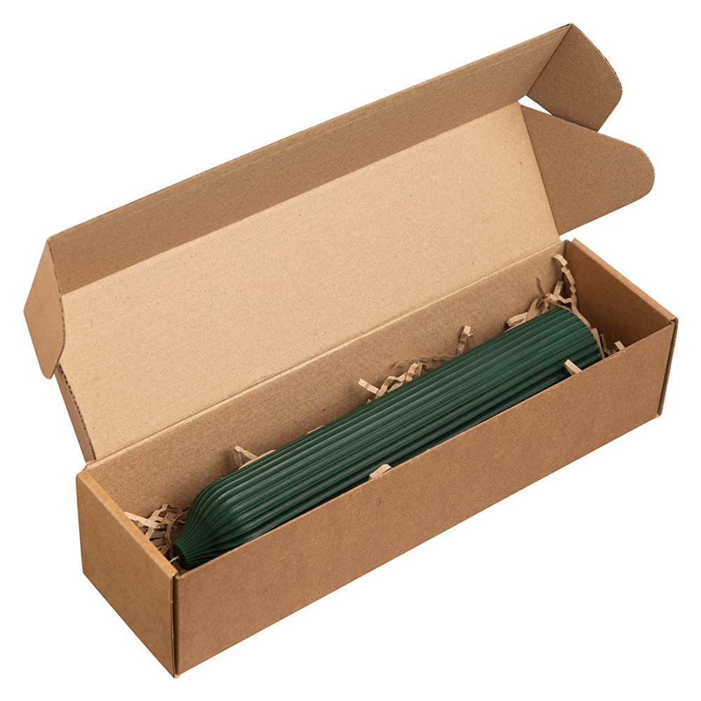 Свеча декоративная темно-зеленого цвета из коллекции edge, 25,5см