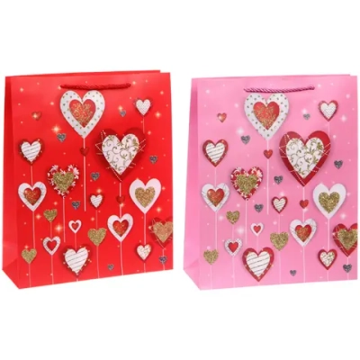 Пакет подарочный «Самой любимой» 26*32*10 см, микс