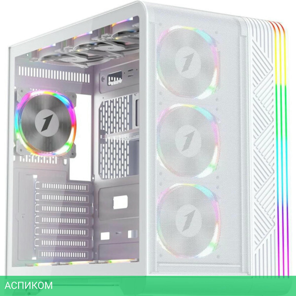 Корпус 1stPlayer VT7 без БП White (VT7-WH-4FS7-W)