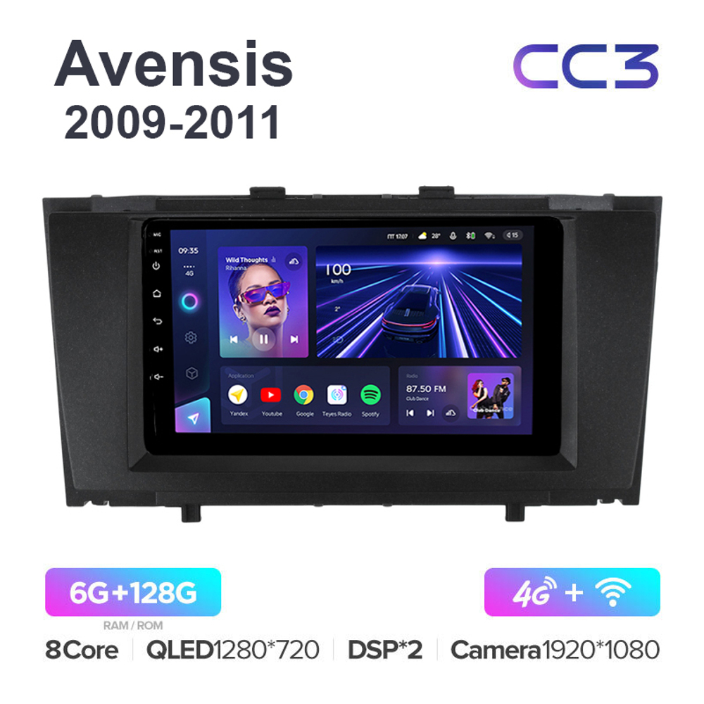 Teyes CC3 9"для Toyota Avensis 2009-2011