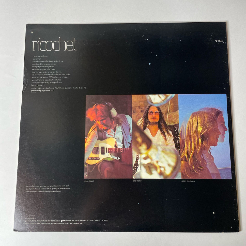 Винтажная виниловая пластинка LP Tangerine Dream Ricochet (USA 1981)