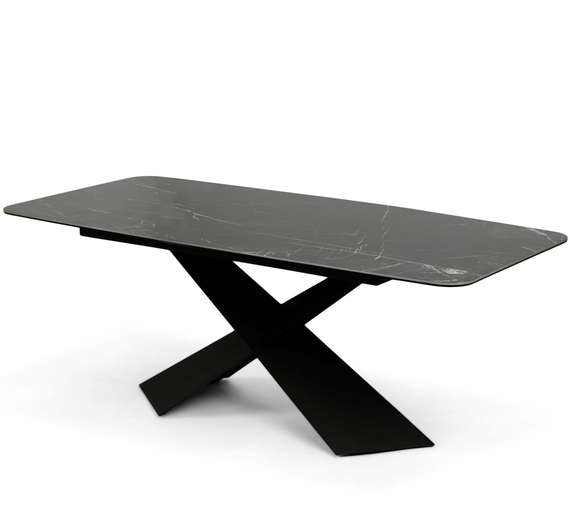 Обеденный стол Reagan 200х100 см, черная керамика