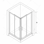 Душевой уголок RGW Classic CL-34B 100x100