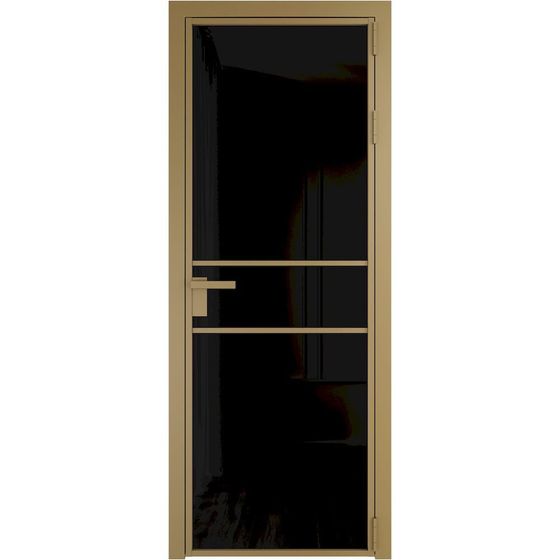 Алюминиевая дверь 2AG золото остеклённая