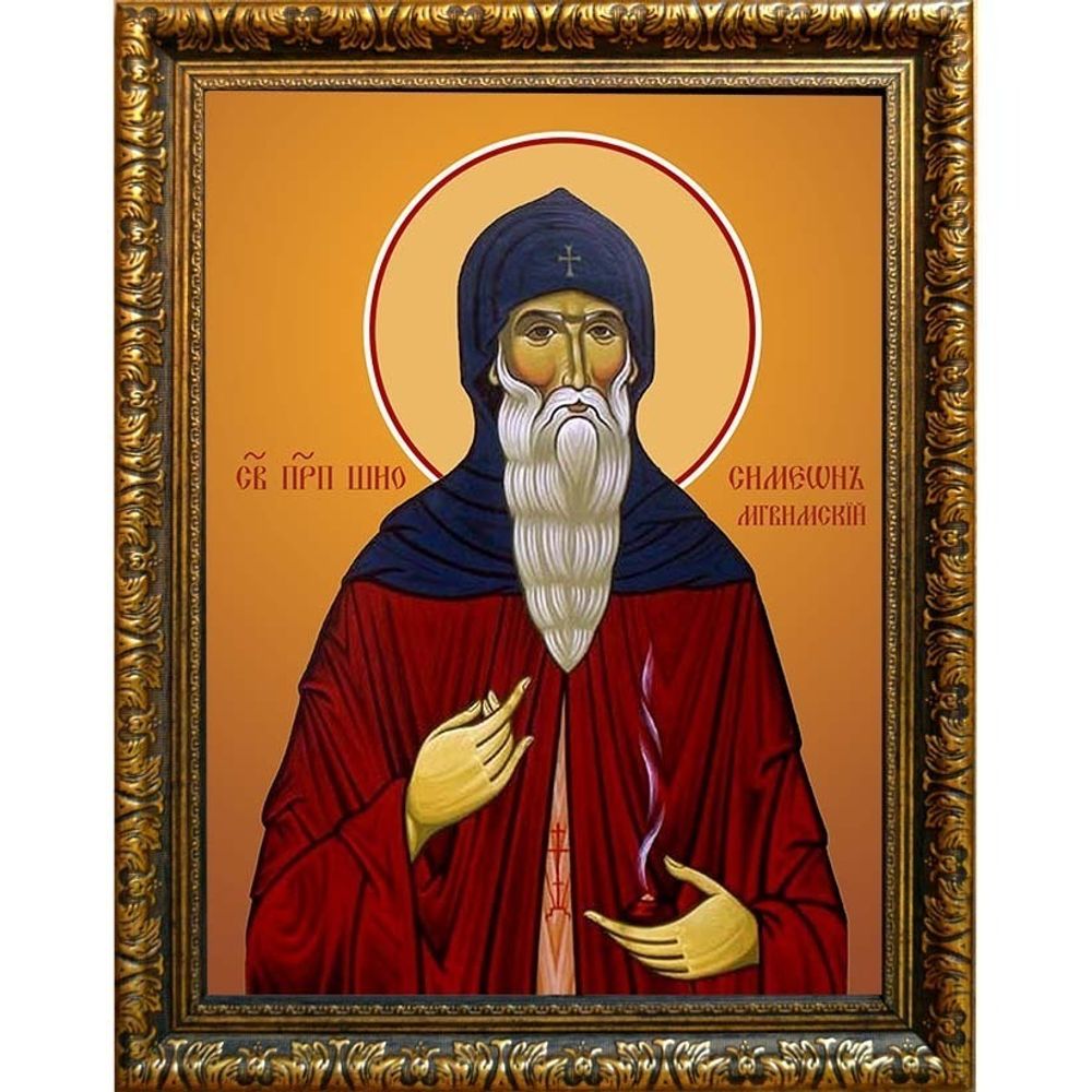 Шио (Симеон) Мгвимский преподобный. Икона на холсте.