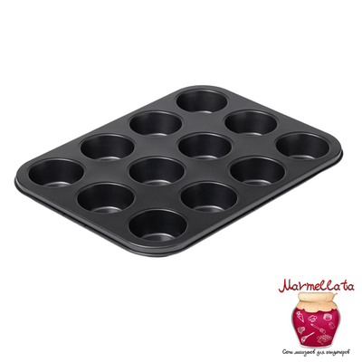 ФОРМА д/выпечки антиприг. покрытие 12 ячеек 35*27*3 см