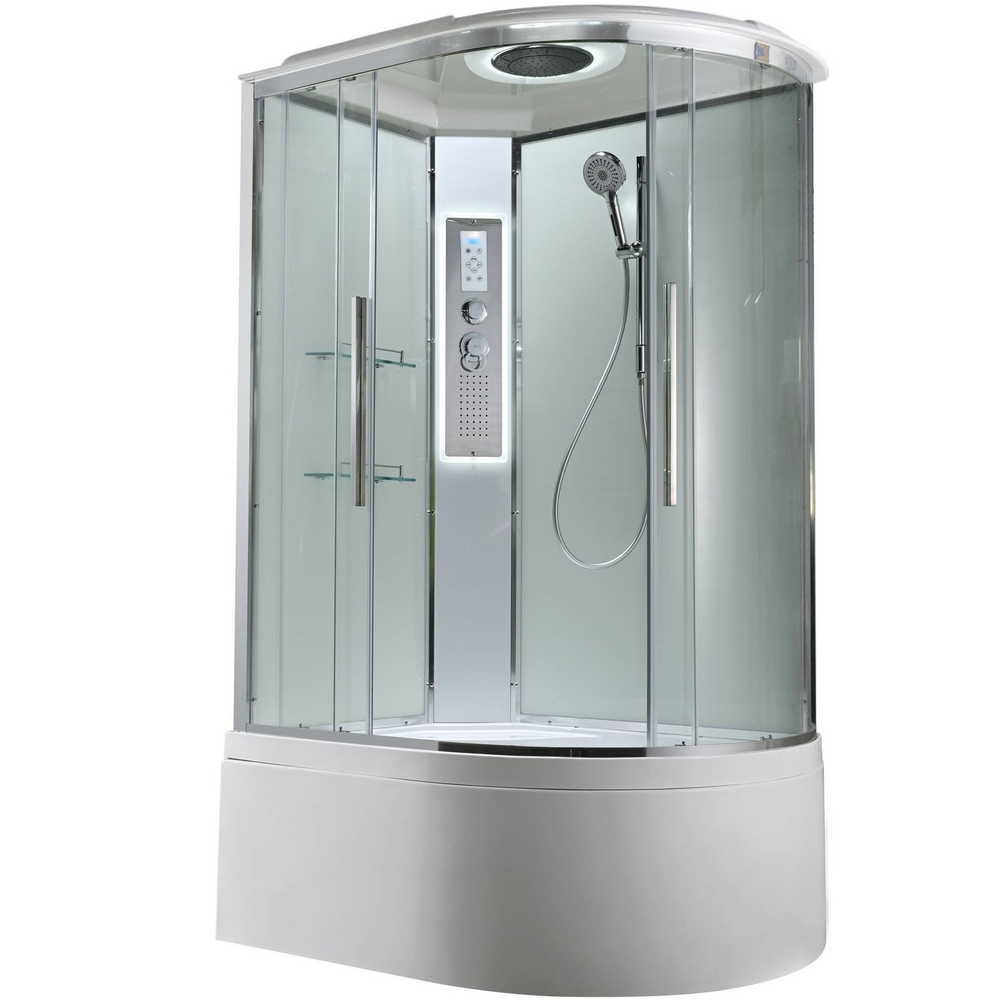 Душевая кабина AvaCan (АваКан) EM5811LLEDT с высоким поддоном, с ГМ, с электрикой и LED освещением, 110х80х220