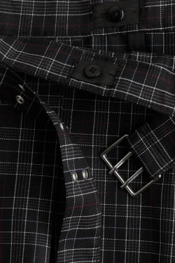 H&M Плиссированная юбка, черный/белый